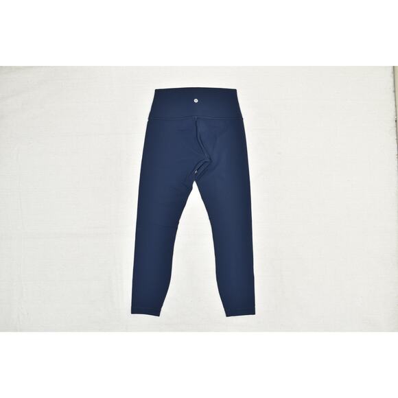 Lululemon Pants Womens 6 Navy Blue High Rise Pocket Yoga Athletic Lycra Stretch - Picture 1 of 8